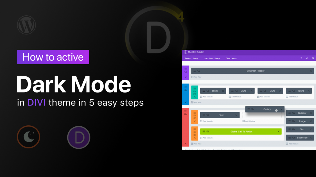 How to activate Dark Mode in Divi Theme in 5 easy steps