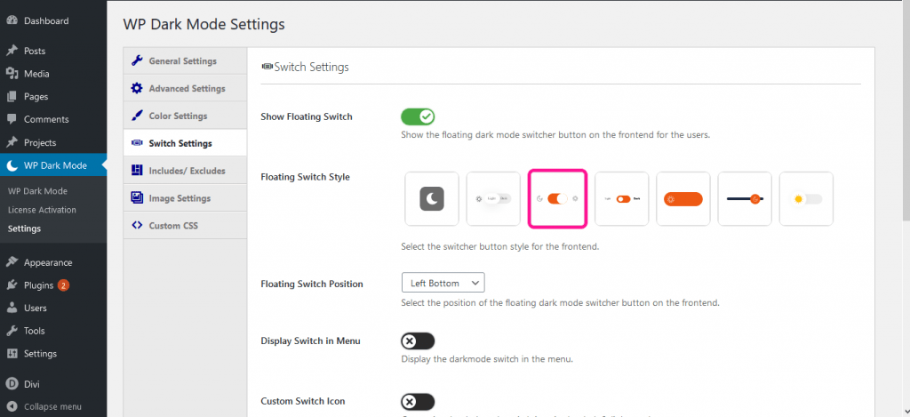 Dark Mode in Divi Theme