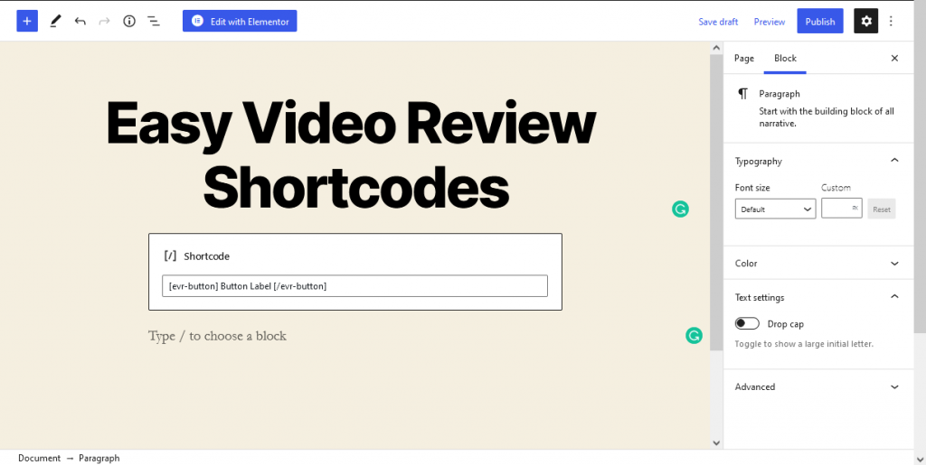 Shortcodes for WordPress video testimonial plugin
