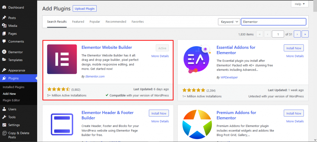 Install Elementor Easy Video Reviews with Elementor