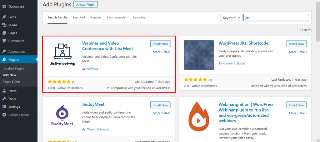 install jitsi meet_best video conferencing plugin for WordPress