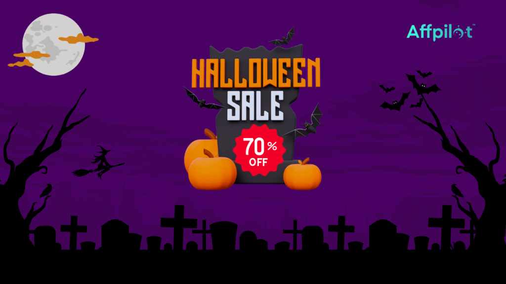 Affpilot halloween 70% deal banner