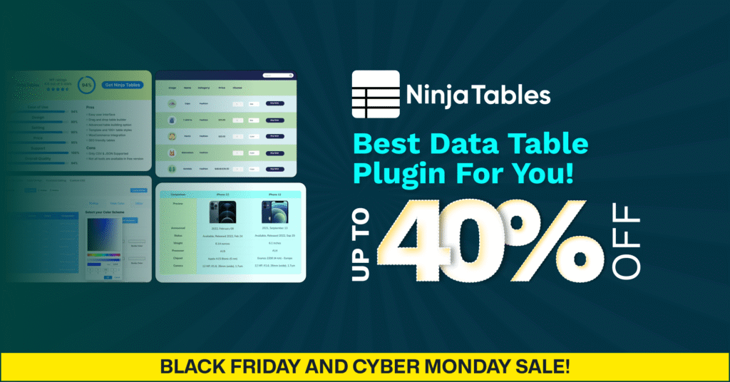 12. Ninja Tables