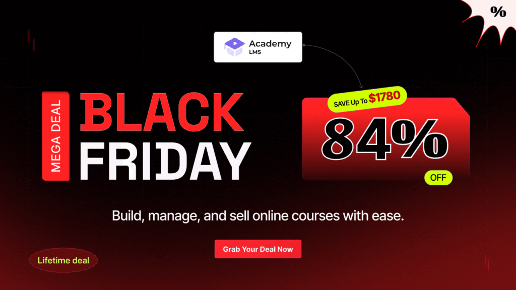 Academy LMS Black Friday Deals Banner.