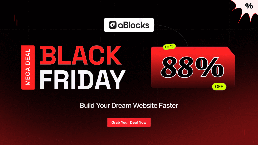ABlocks Black Friday Deals Banner.