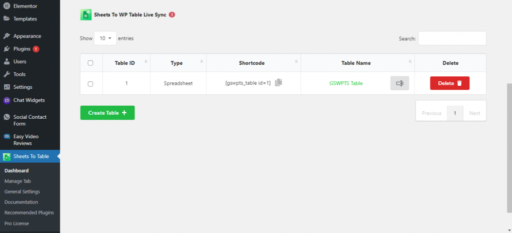 How To Display Tables Directly From Elementor With Google Sheets To WP Table Live Sync