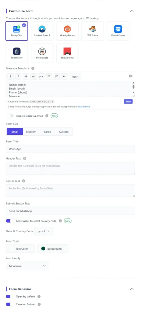 Formychat setup 1.1