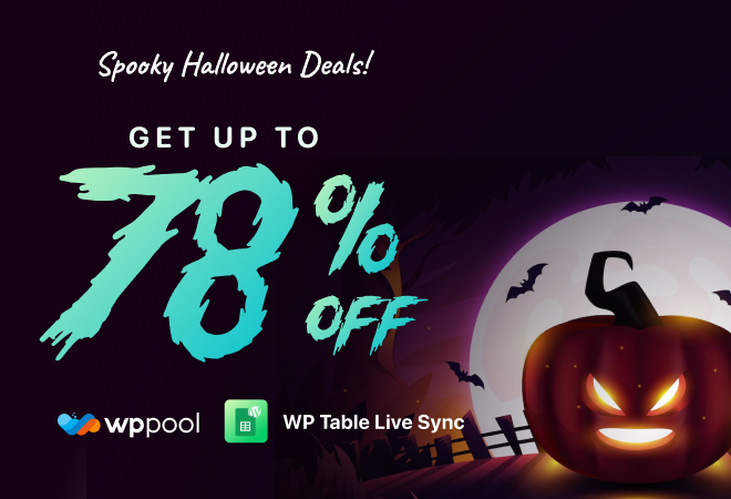 WPPool Halloween Sale_ WP Table Live Sync