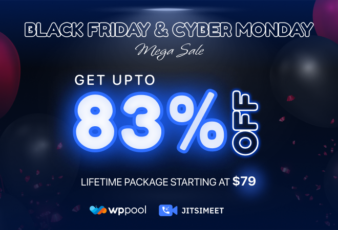 WPPOOL Black Friday sale is ON! Save up to 85 percent on every product