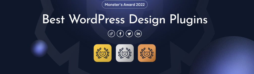 Monster's Award 2022 Award Page