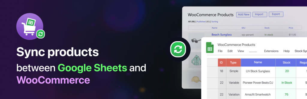 Stock Sync with Google Sheets for WooCommerce