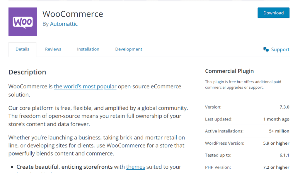 WooCommerce plugin