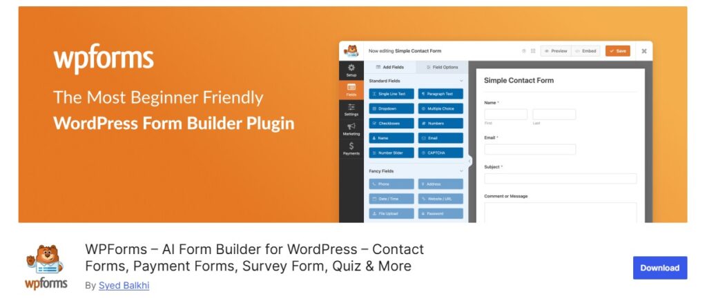 WP Forms WordPress.org