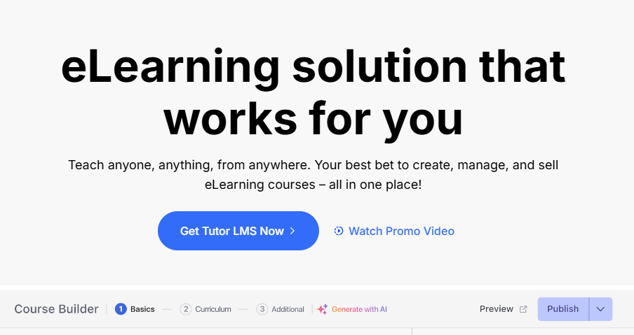 Tutor LMS eLearning solution