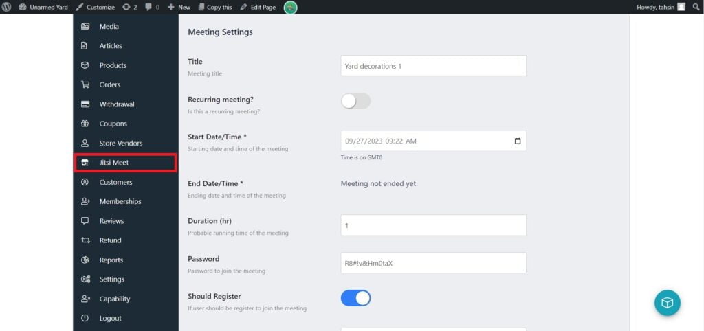 How to Add Jitsi Meeting in WCFM Marketplace with Jitsi Meet Multivendor Addon