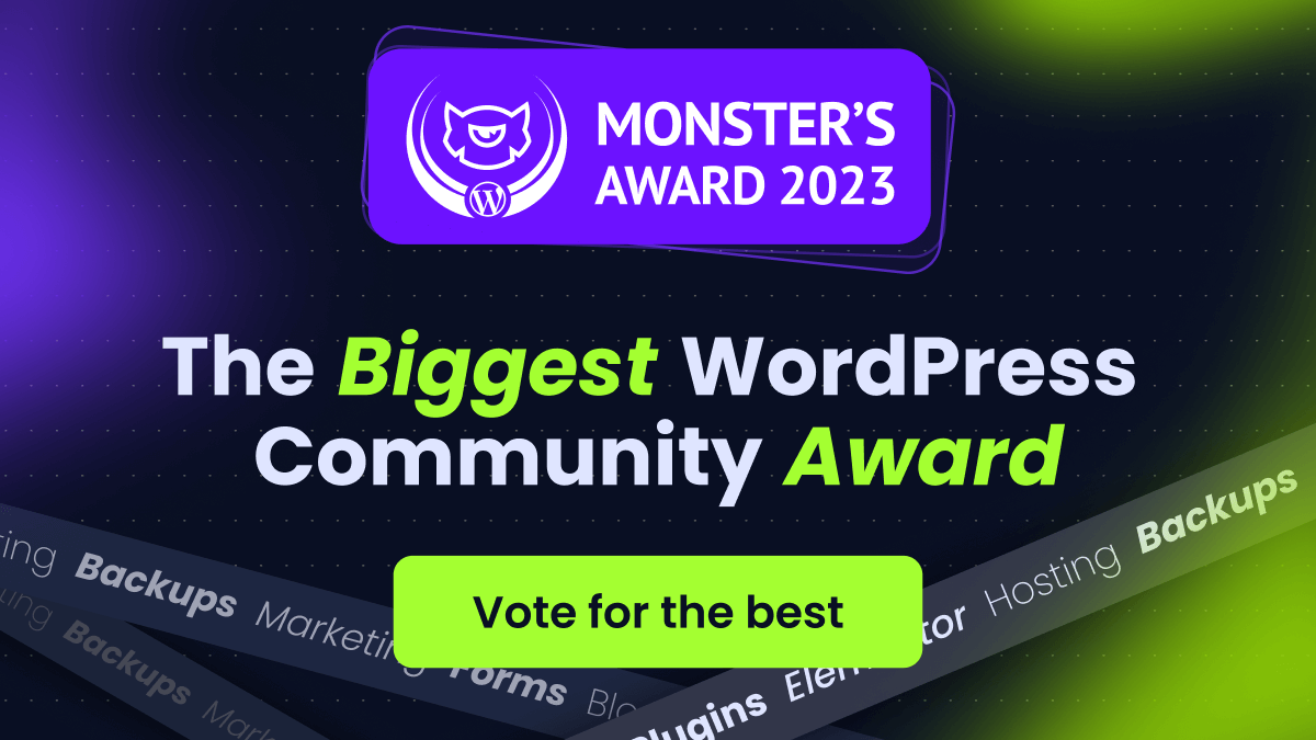 Monster's Award 2023: WP Dark Mode is Featured in the Best WordPress Design Plugins Category