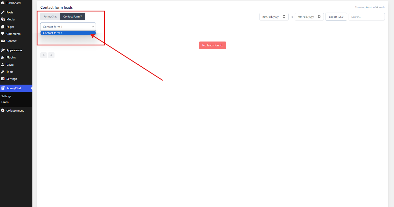 How to access contact form leads in WordPress