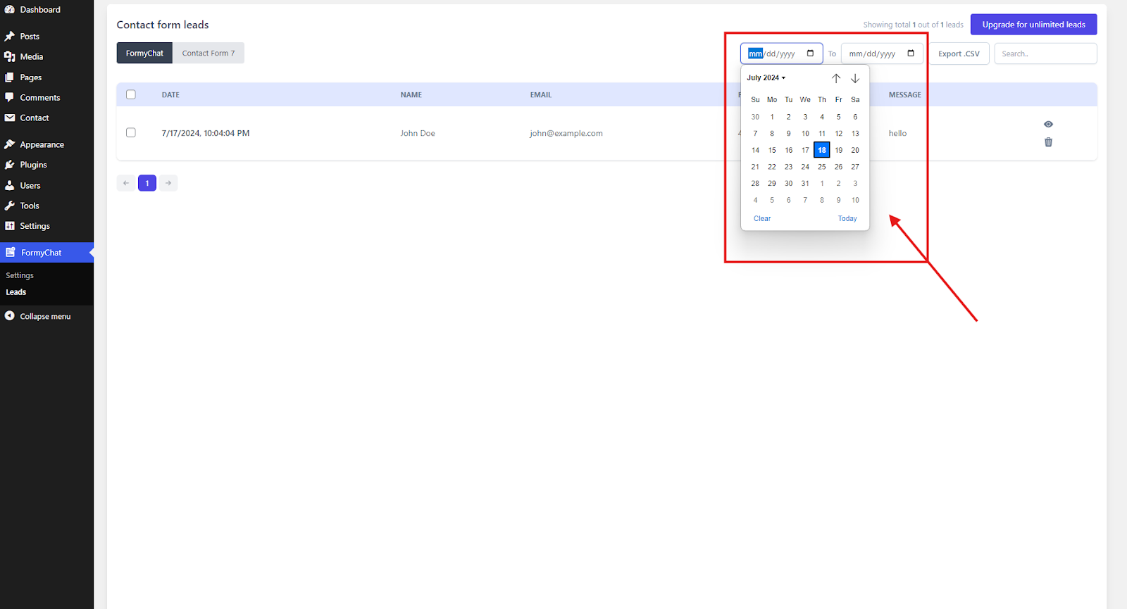 How to access contact form leads in WordPress