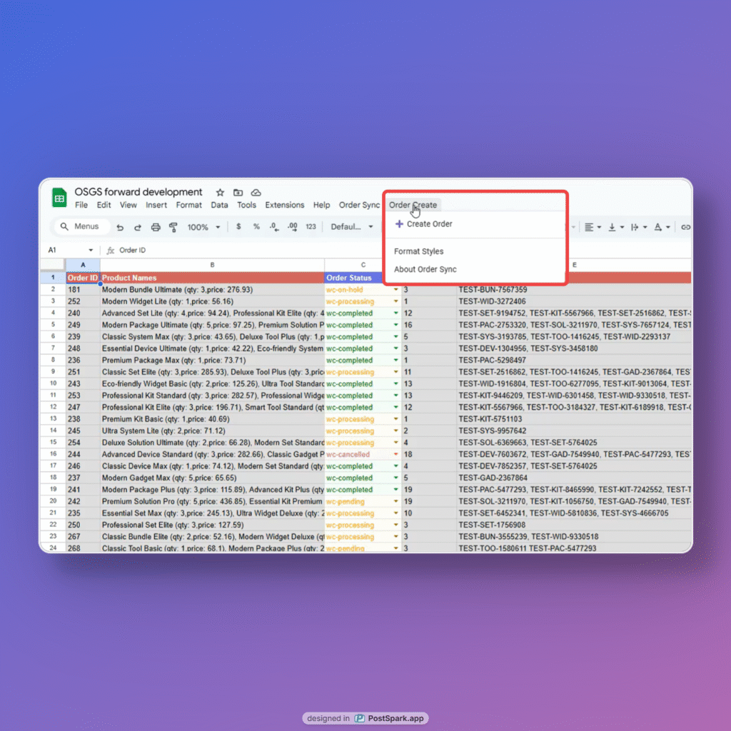 How to create WooCommerce orders from Google Sheets 1 How to create WooCommerce orders from Google Sheets