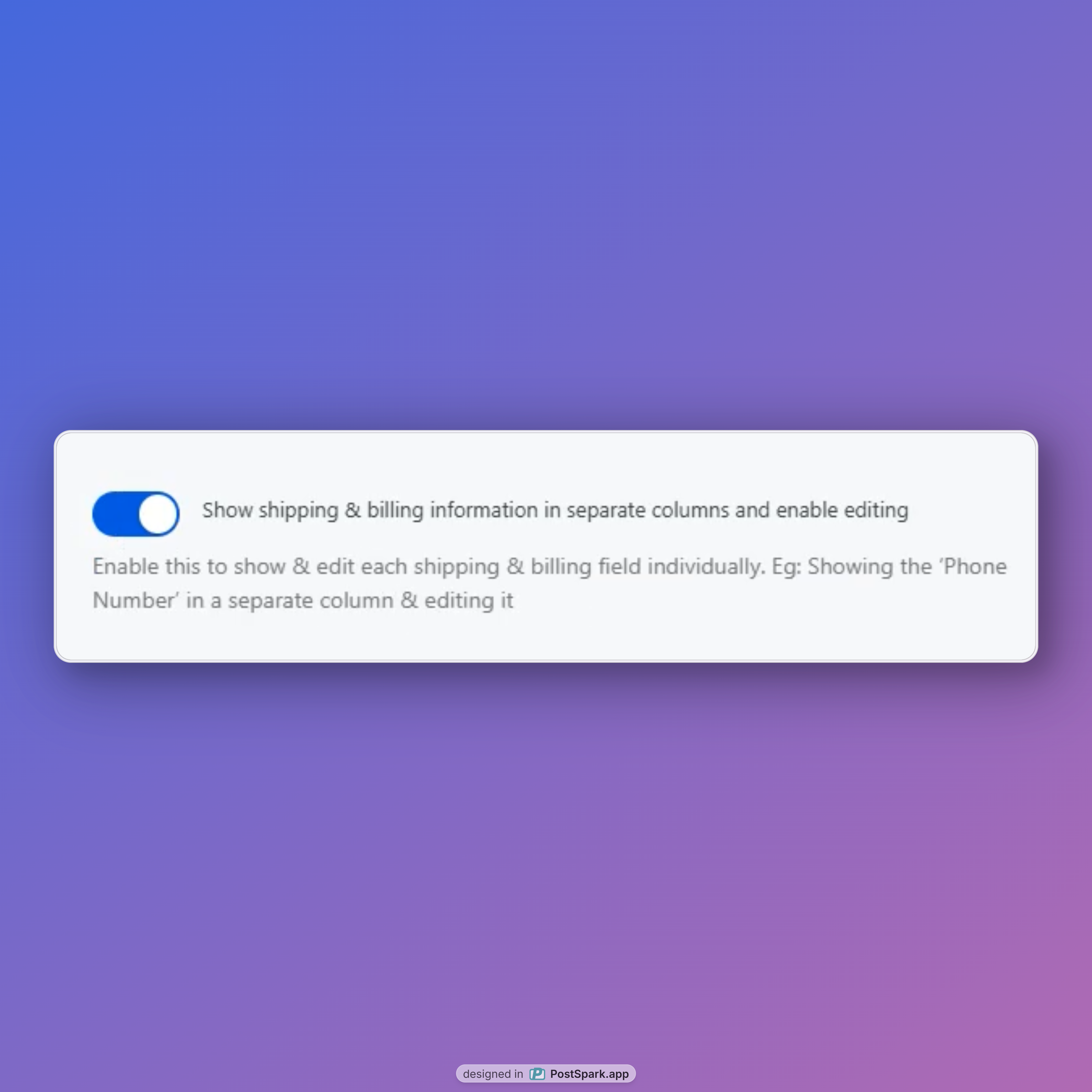 How to edit shipping and billing addresses from Google Sheets