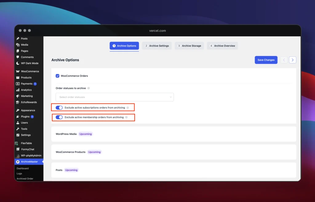 Archivemaster exclude