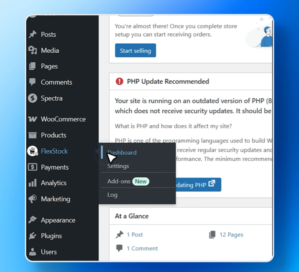 How to set the FlexStock Backorder management feature