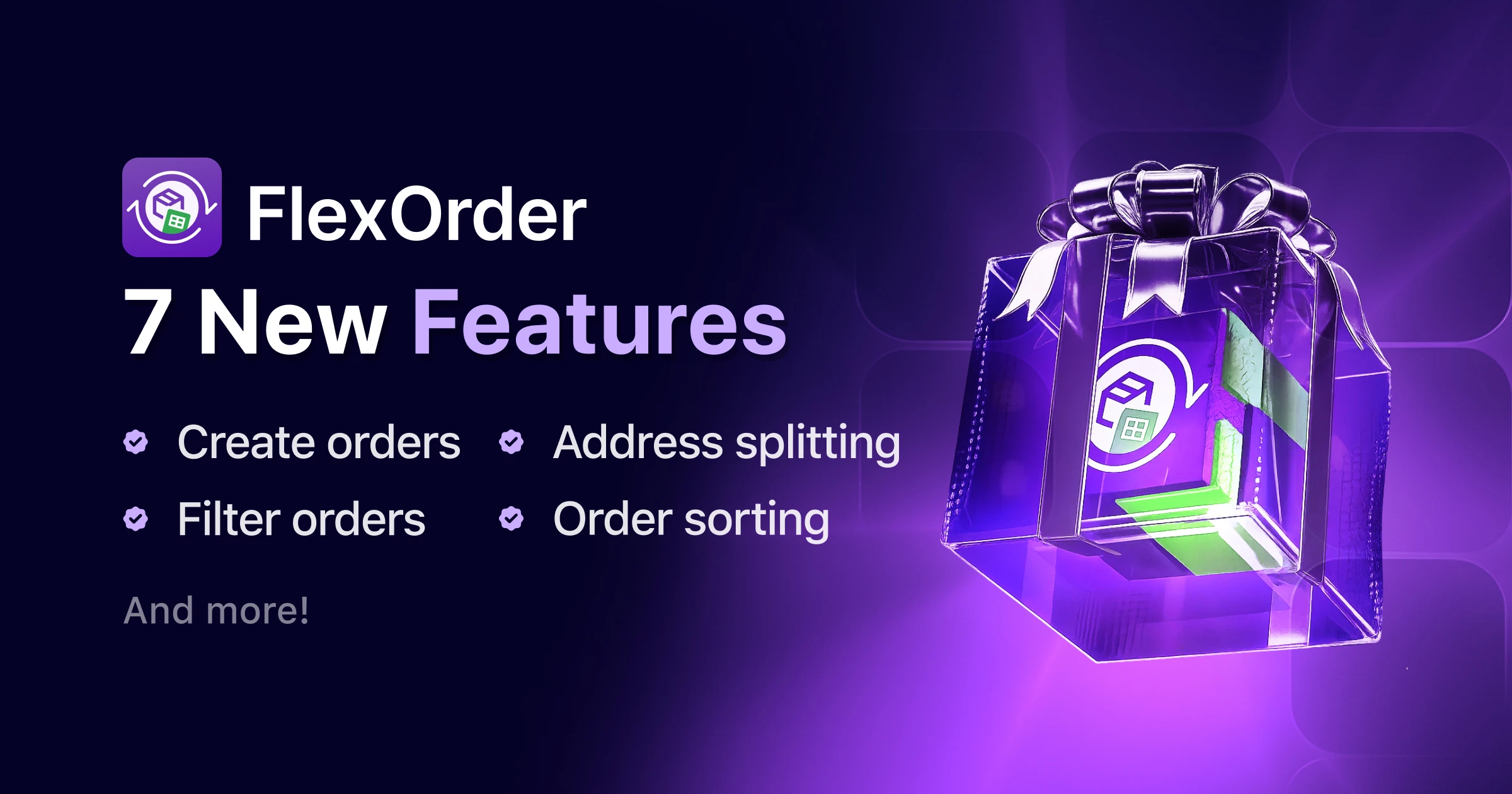Whats New in FlexOrder 1