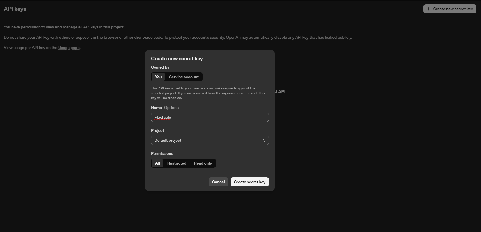 Open AI Key