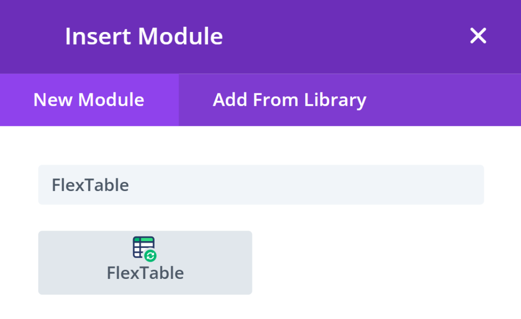 FlexTable Divi Compatibility