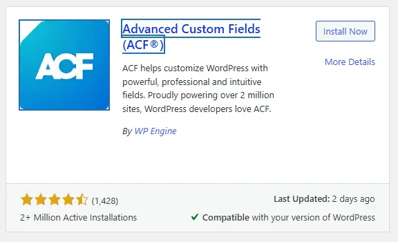 Advance custom fields plugin