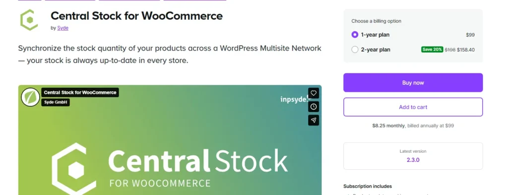 Central stock for woo