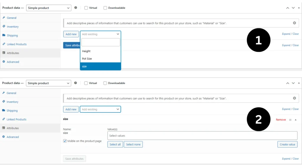 how to add global attributes to a product