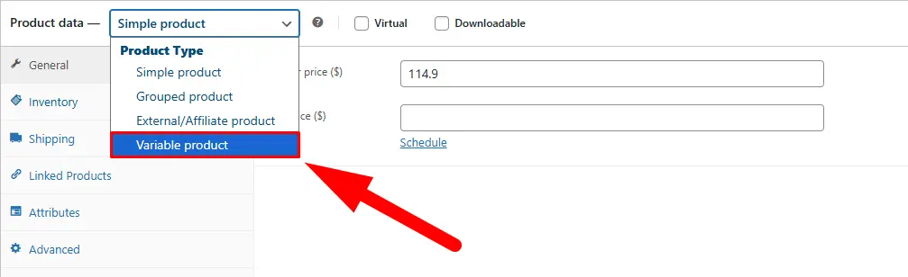 How to Create a Variable Product in WooCommerce, Step 1