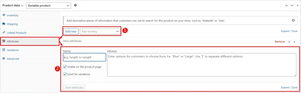 How to Create a Variable Product in WooCommerce, Step 2