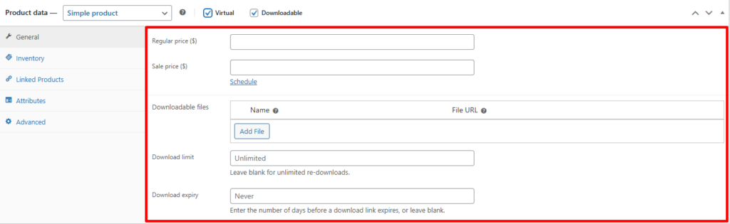 Step 3, Add a Downloadable Product in WooCommerce