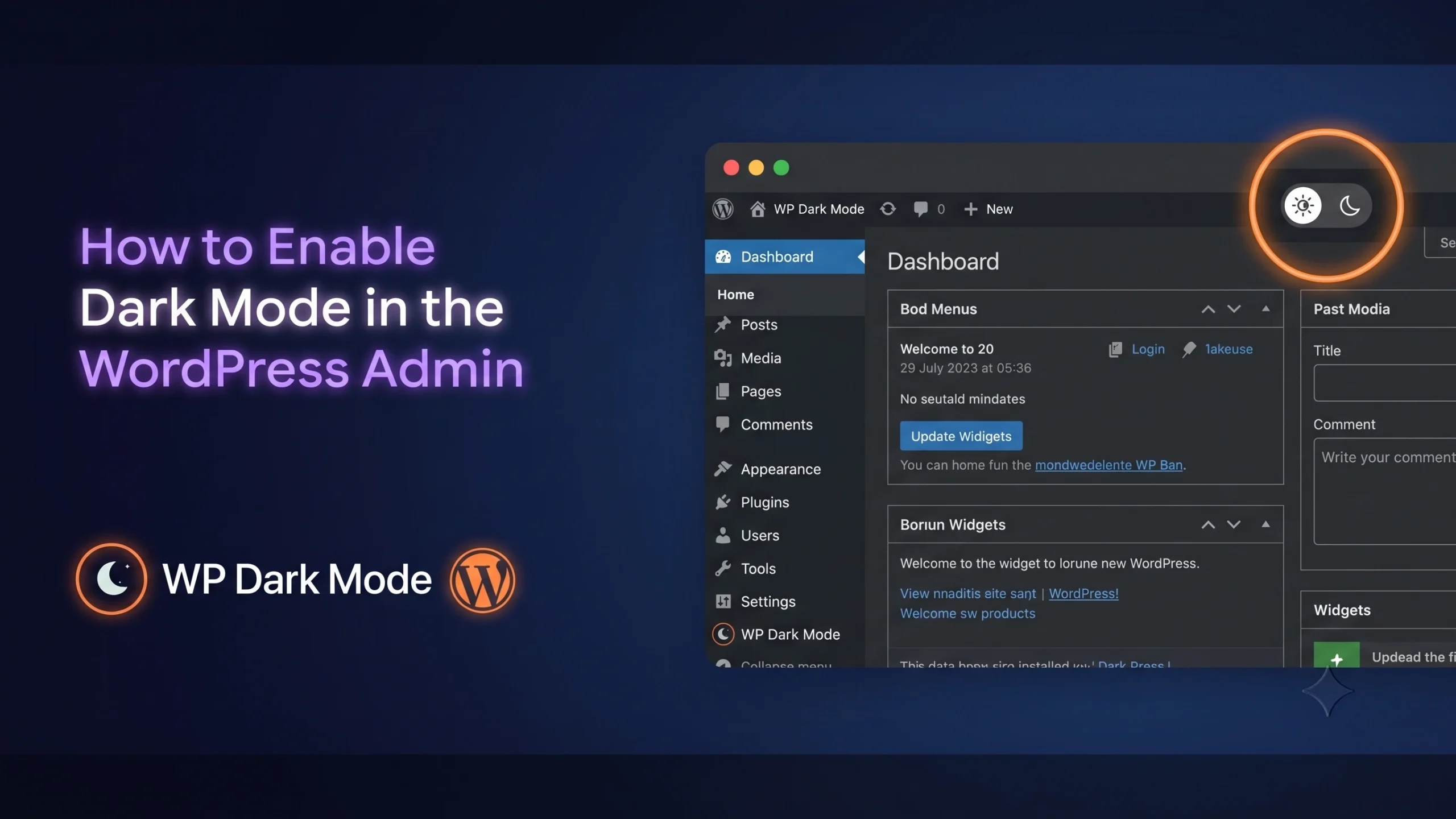How to enable dark mode on WordPress Admin Dashboard