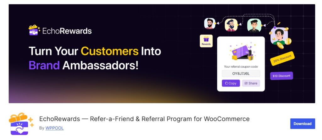 EchoRewards WordPress Org Dashboard