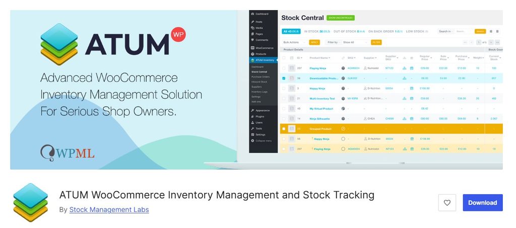Atum WooCommerce Inventory Management and Stock Tracking