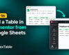 How to Add a Table in Elementor from Google Sheets
